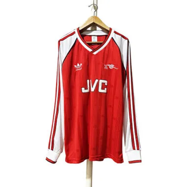 Camisolas de futebol retro de manga comprida do Arsenal (1988/91) para jogos em casa