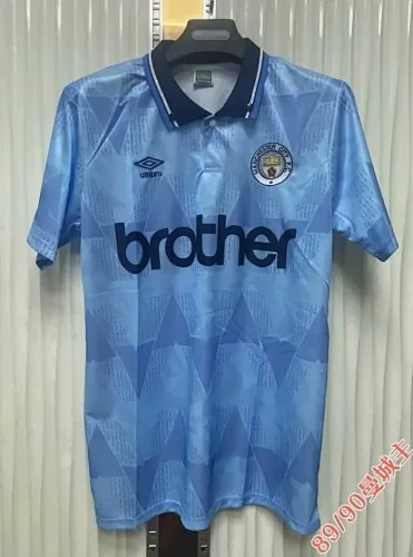 1989/90 Manchester City Home Retro Soccer Jerseys