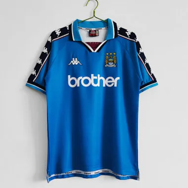 1997/99 Manchester City Home Retro Soccer Jerseys