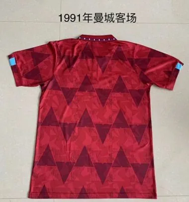 1991/92 Manchester City Away Retro Soccer Jerseys album image 2