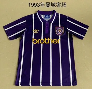 1993 Manchester City Away Retro Soccer Jerseys