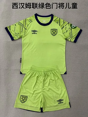 25-26 West Ham Goalkeeper Kids Soccer Jerseys