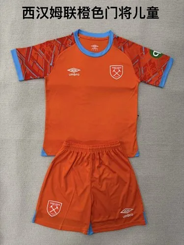 25-26 West Ham Goalkeeper Kids Soccer Jerseys