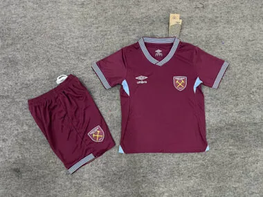 25-26 West Ham Home Kids Soccer Jerseys