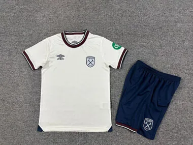 25-26 West Ham Away Kids Soccer Jerseys