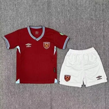25-26 West Ham Home Kids Soccer Jerseys