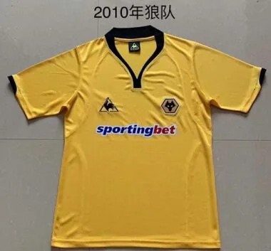 2010 Wolves Home Retro Soccer Jerseys