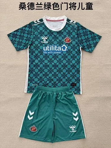Camisetas de fútbol infantiles del Sunderland con el número 25-26 para el portero
