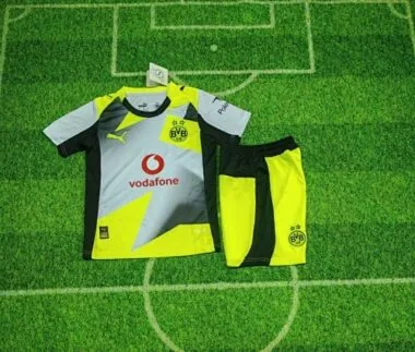 25-26 Dortmund Away Kids Soccer Jerseys
