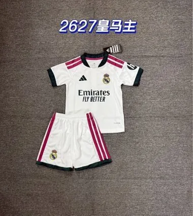 26-27 Real Madrid Home Kids Soccer Jerseys