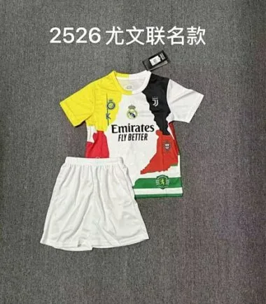 Maillots de football pour enfants du Real Madrid n° 25-26