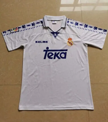 96/97 Real Madrid Home Retro Soccer Jerseys