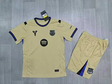 25-26 Barc Away Kids Soccer Jerseys