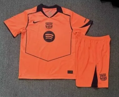 25-26 Barc Third Kids Soccer Jerseys