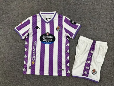 25-26 Real Valladolid Home Kids Soccer Jerseys album cover