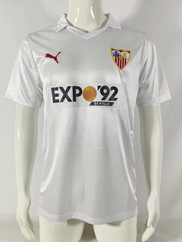 Maillots de football rétro domicile du FC Séville 1987/90