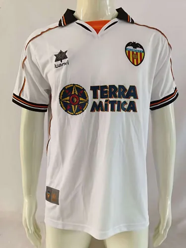 Maillots de football rétro domicile du FC Valence, saison 1999/00