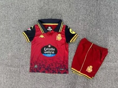 25-26 Deportivo La Coruña uitwedstrijd-voetbalshirts voor kinderen