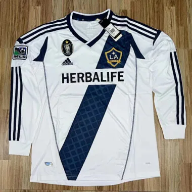 2012 LA Galaxy Home Retro Long Sleeve Soccer Jerseys