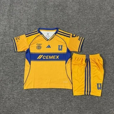 25-26 Tigres Home Kids Soccer Jerseys