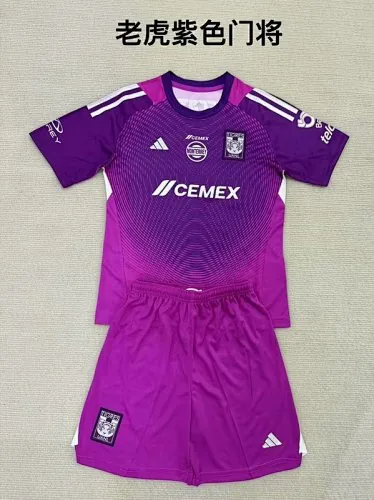 25-26 Tigres Goalkeeper Kids Soccer Jerseys