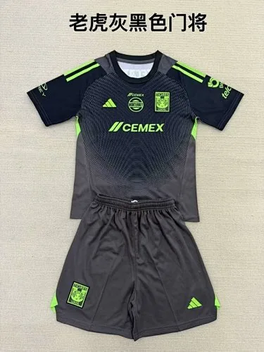 25-26 Tigres Goalkeeper Kids Soccer Jerseys