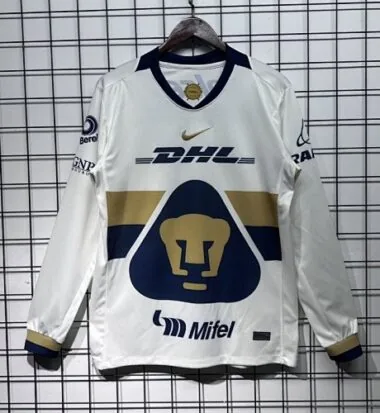 25-26 Pumas Home Long Sleeve Soccer Jerseys