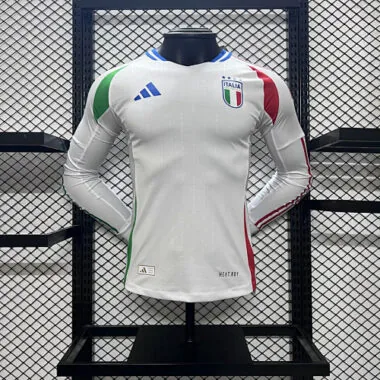 2024 Italy Away Player Version Long Sleeve Soccer Jerseys