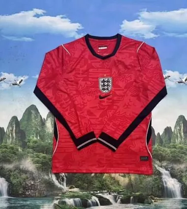 26-27 England Away Long Sleeve Soccer Jerseys