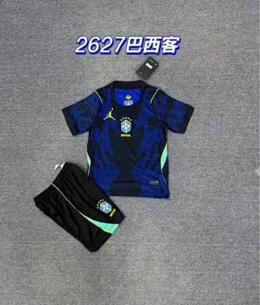 26-27 Brazil Away Kids Soccer Jerseys