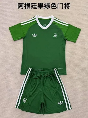 25-26 Argentina Goalkeeper Kids Soccer Jerseys