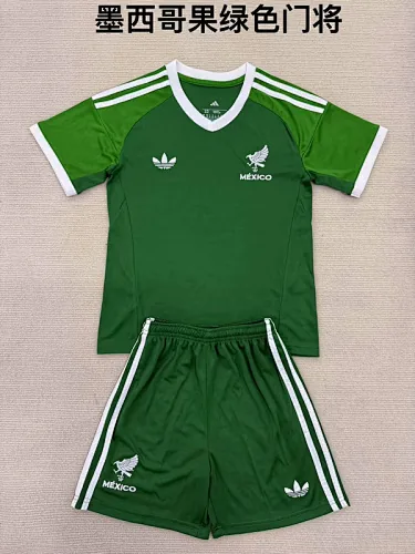 25-26 Mexico Goalkeeper Kids Soccer Jerseys