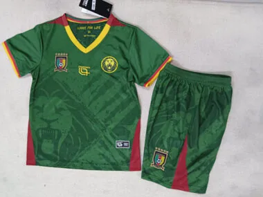 25-26 Cameroon Home Kids Soccer Jerseys