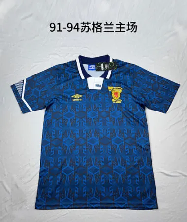 1991/94 Scotland Home Retro Soccer Jerseys