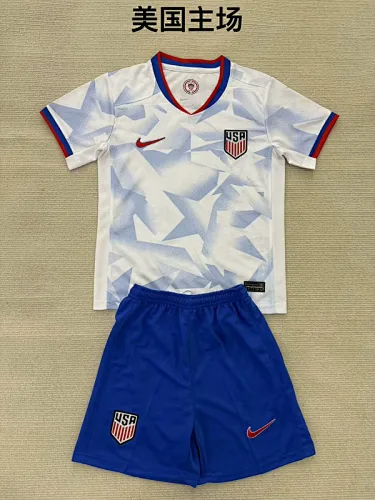 25-26 USA Home Kids Soccer Jerseys