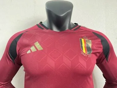 2024 Belgium Home Player Version Long Sleve Soccer Jerseys album image 4