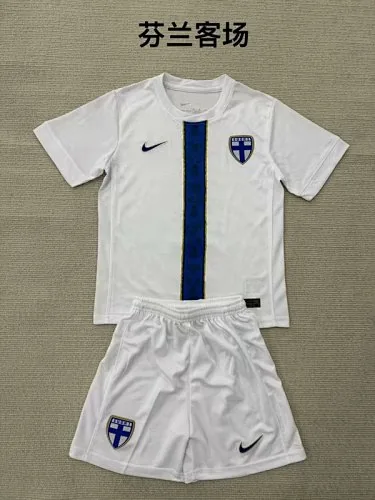 25-26 Finland Away Kids Soccer Jerseys