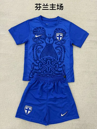 25-26 Finland Home Kids Soccer Jerseys