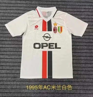 1995 AC Mailand Auswärts-Retro-Fußballtrikots