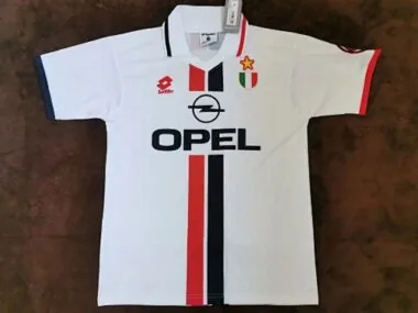 1995/97 AC Mailand Auswärts-Retro-Fußballtrikots
