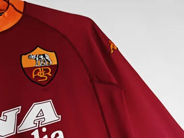01-02 Roma Home Retro Soccer Jerseys Albumbild 6