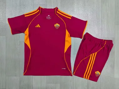 25-26 Roma Home Kids Soccer Jerseys