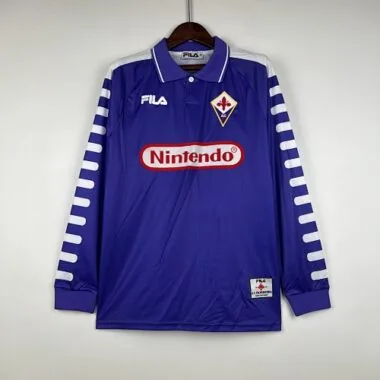 1998 Fiorentina Home Retro Long Sleeve Soccer Jerseys