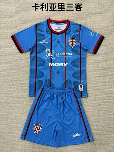 25-26 Cagliari Fourth Kids Soccer Jerseys