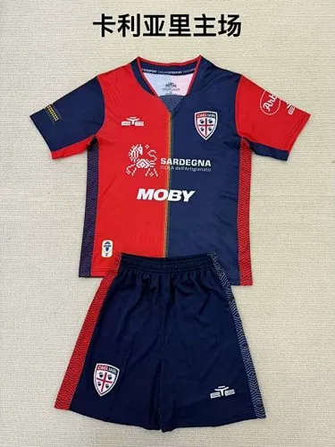 25-26 Cagliari Home Kids Soccer Jerseys