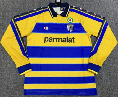 1999/00 Parma Home Retro Soccer Jerseys