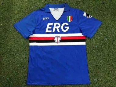 91/92 Sampdoria Home Retro Soccer Jerseys