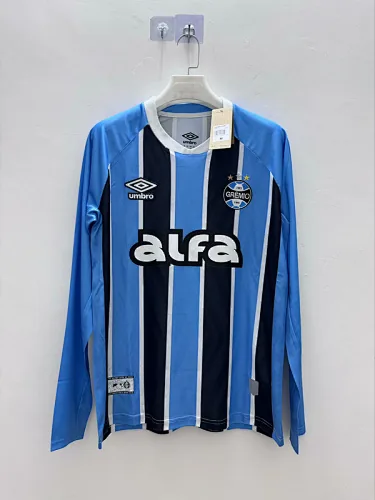 25-26 Gremio Home Long Sleeve Soccer Jerseys