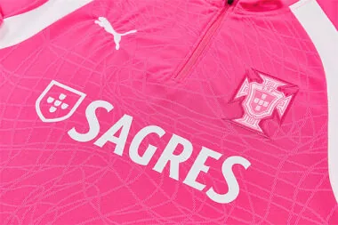 Imagem 5 do álbum Fato de treino de manga comprida Portugal 2026, rosa e preto