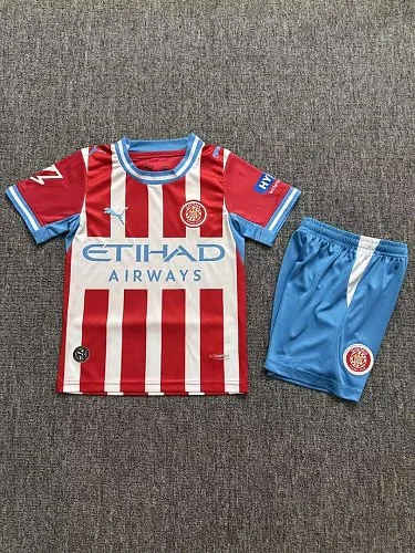 2026/27 Girona Home Kids Jersey and Shorts